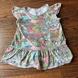 🍭6/$30 Baby Gap Jungle Animal Peplum Summer Girl's Tee - 3 years